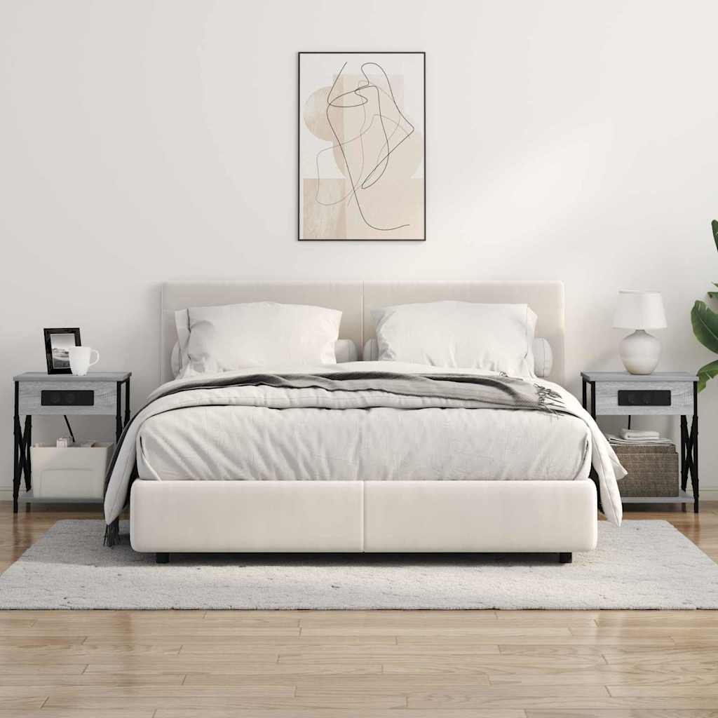 Natskab 2 pcs Grå sonoma-eg 41 x 31 x 51 cm Konstrueret træ