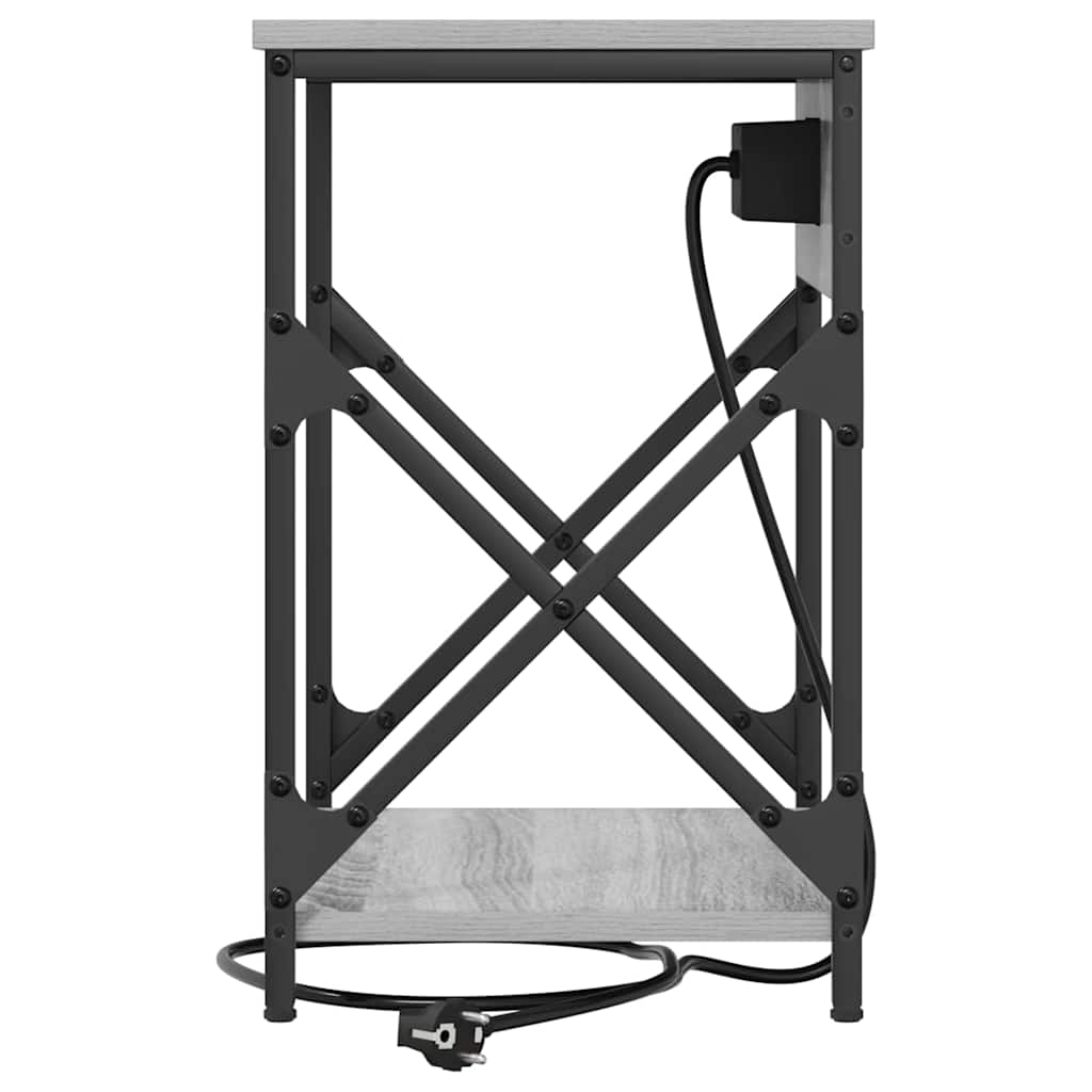 Natskab 2 pcs Grå sonoma-eg 41 x 31 x 51 cm Konstrueret træ