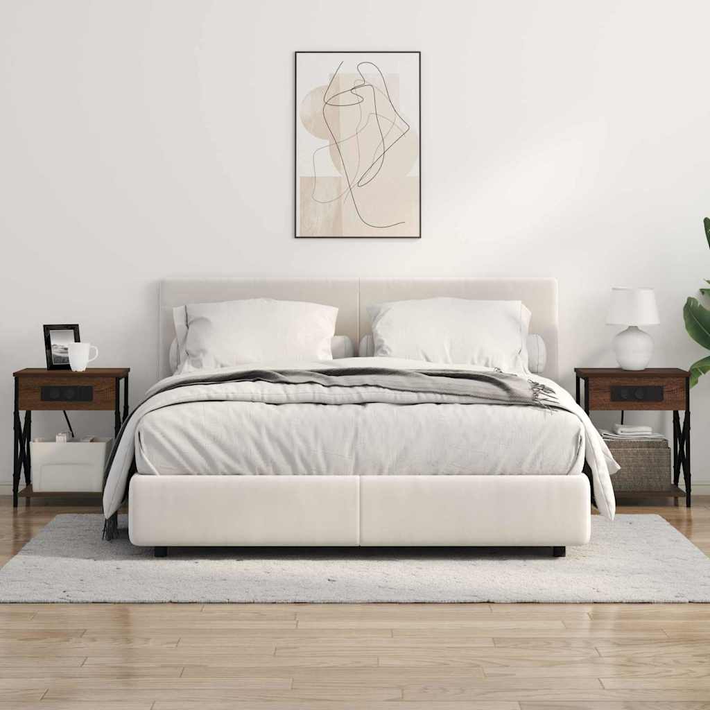 Natskab 2 pcs Brun eg 41 x 31 x 51 cm Konstrueret træ