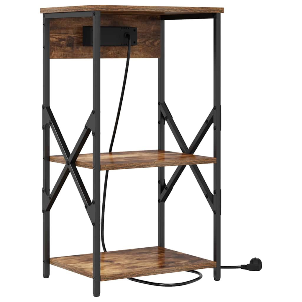 Natskab med hylde Røget eg 41 x 31 x 76 cm Konstrueret træ