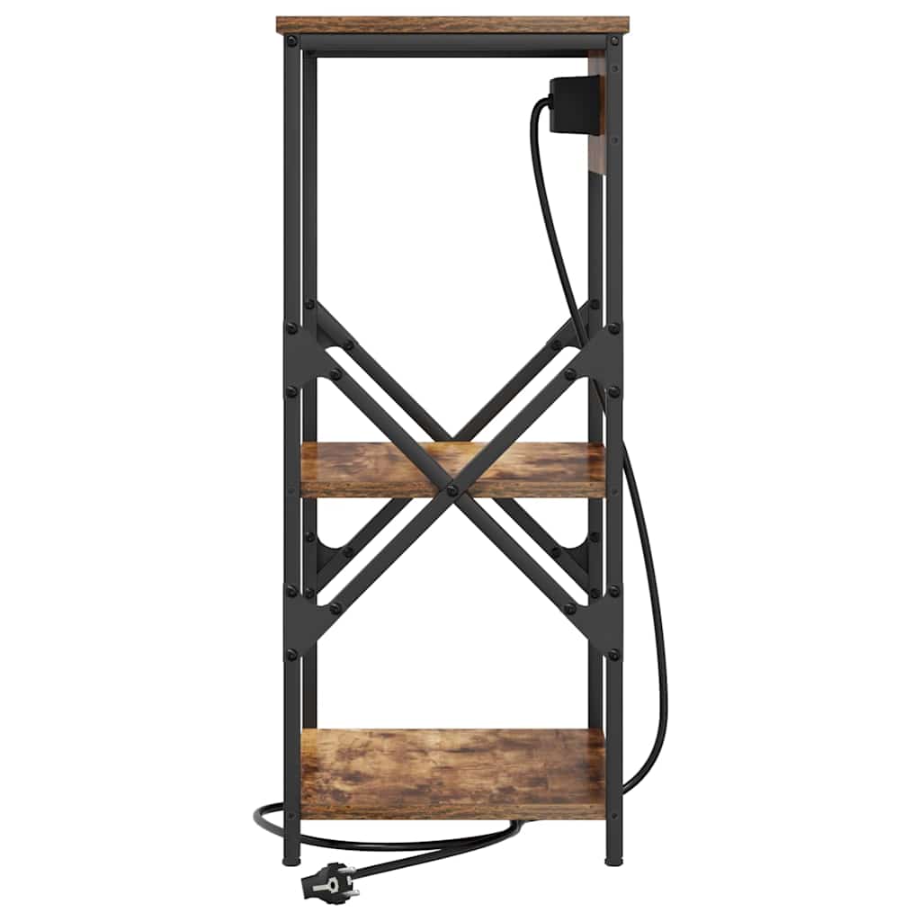 Natskab med hylde Røget eg 41 x 31 x 76 cm Konstrueret træ