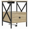 Natskab 2 pcs Sonoma-eg 41.5 x 40.5 x 55 cm Konstrueret træ