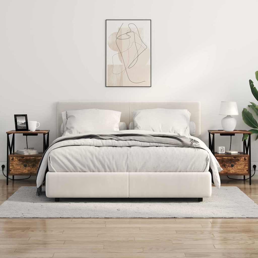 Natskab 2 pcs Røget eg 41.5 x 40.5 x 55 cm Konstrueret træ