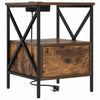 Natskab 2 pcs Røget eg 41.5 x 40.5 x 55 cm Konstrueret træ