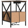 Natskab 2 pcs Røget eg 41.5 x 40.5 x 55 cm Konstrueret træ