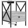 Natskab 2 pcs Grå sonoma-eg 41.5 x 40.5 x 55 cm Konstrueret træ