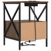 Natskab 2 pcs Brun eg 41.5 x 40.5 x 55 cm Konstrueret træ