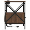 Natskab 2 pcs Brun eg 41.5 x 40.5 x 55 cm Konstrueret træ
