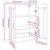 Hængende Vægs Cabinet Brun 69.5 x 34 x 90 cm Konstrueret træ