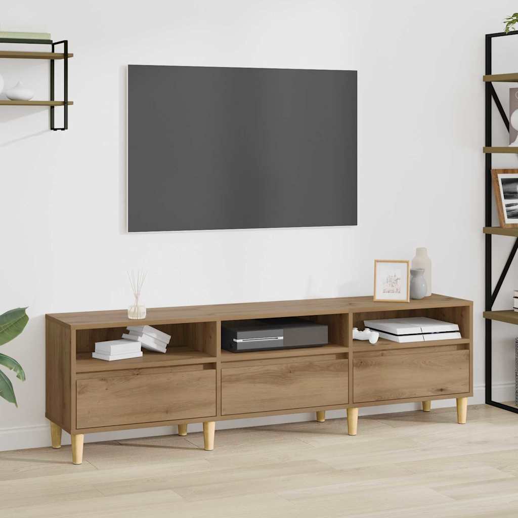 TV-skab med skuffe artisan eg 150 x 30 x 45 cm Konstrueret træ