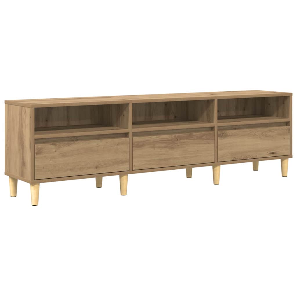 TV-skab med skuffe artisan eg 150 x 30 x 45 cm Konstrueret træ