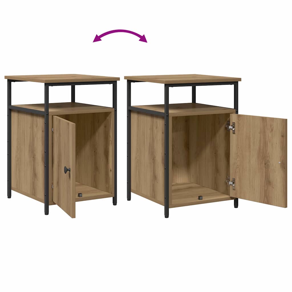 Natskab 2 pcs artisan eg Konstrueret træ