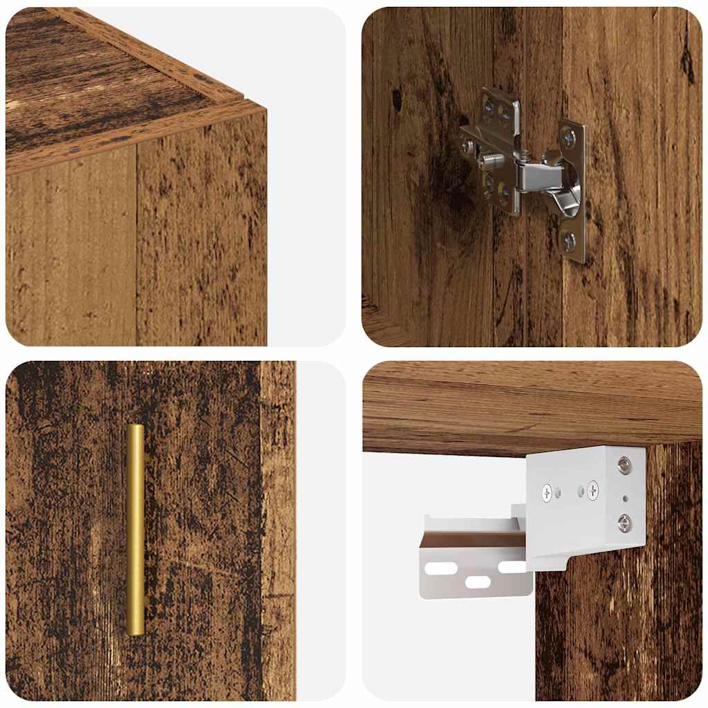 Vægskab Gammelt træ 69,5 x 34 x 90 cm Konstrueret træ