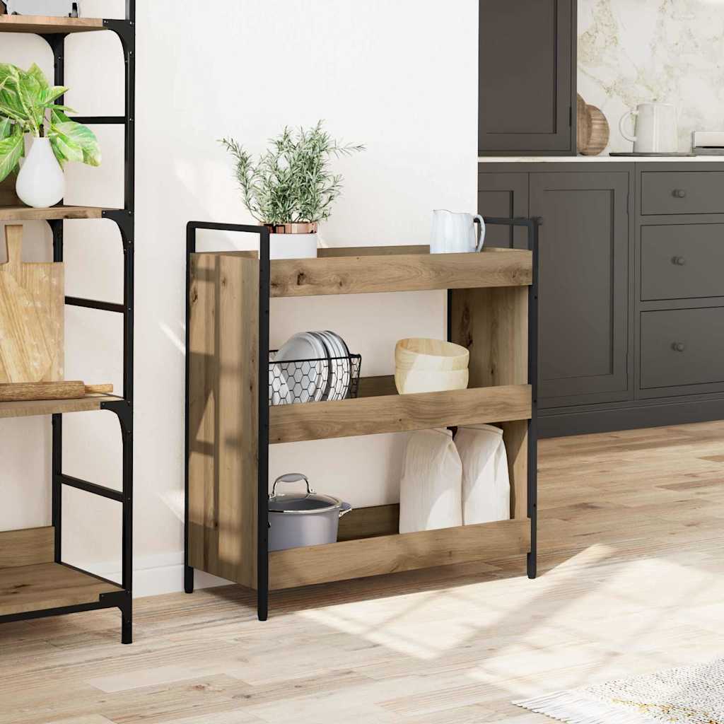 Køkkenvogn artisan eg 70 x 30 x 82 cm Konstrueret træ
