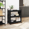 Køkkenvogn Sort eg 70 x 30 x 82 cm Konstrueret træ
