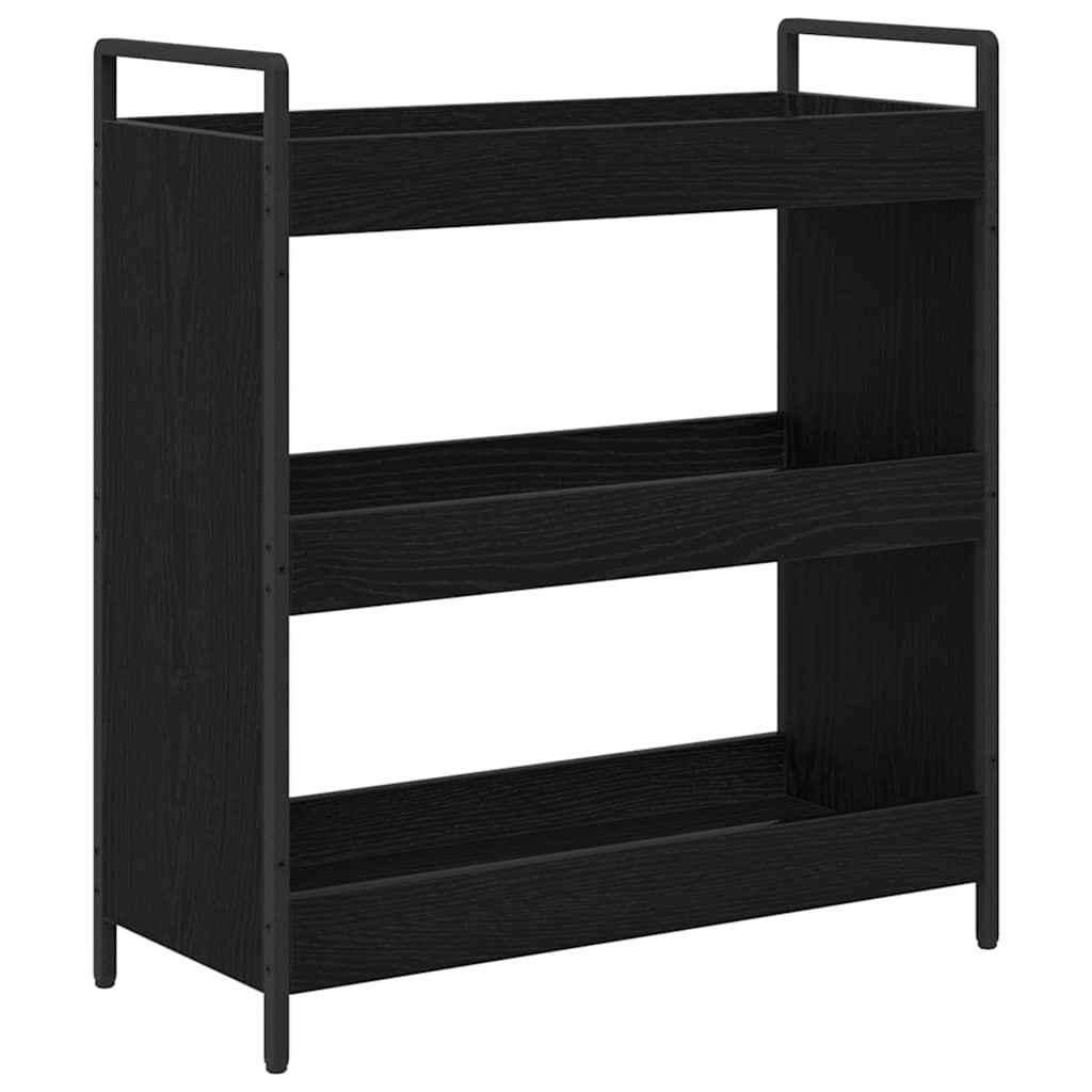 Køkkenvogn Sort eg 70 x 30 x 82 cm Konstrueret træ