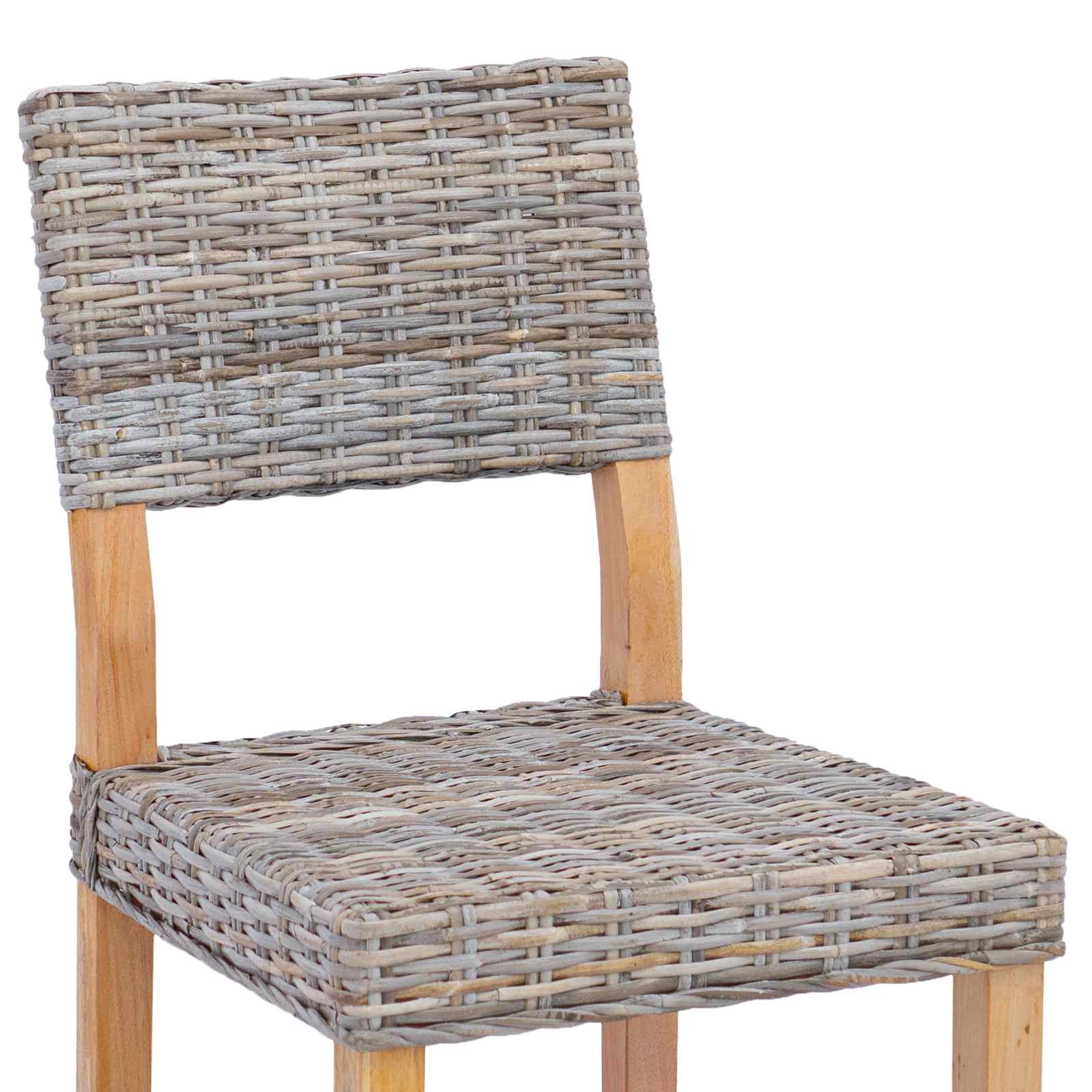 Spisestuestol 2 pcs Kubu Grå 46 x 55 x 84 cm Kubu rattan