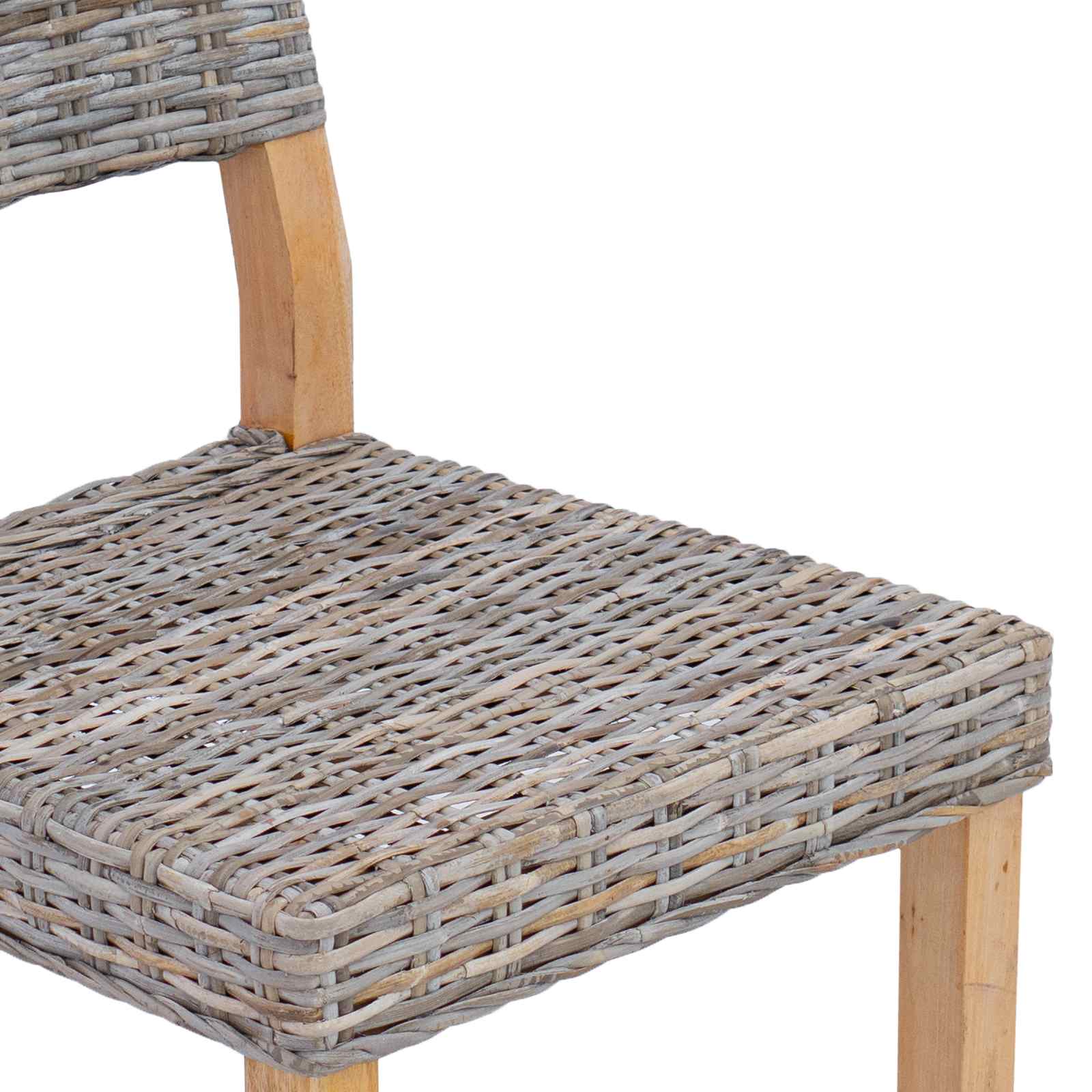 Spisestuestol 2 pcs Kubu Grå 46 x 55 x 84 cm Kubu rattan