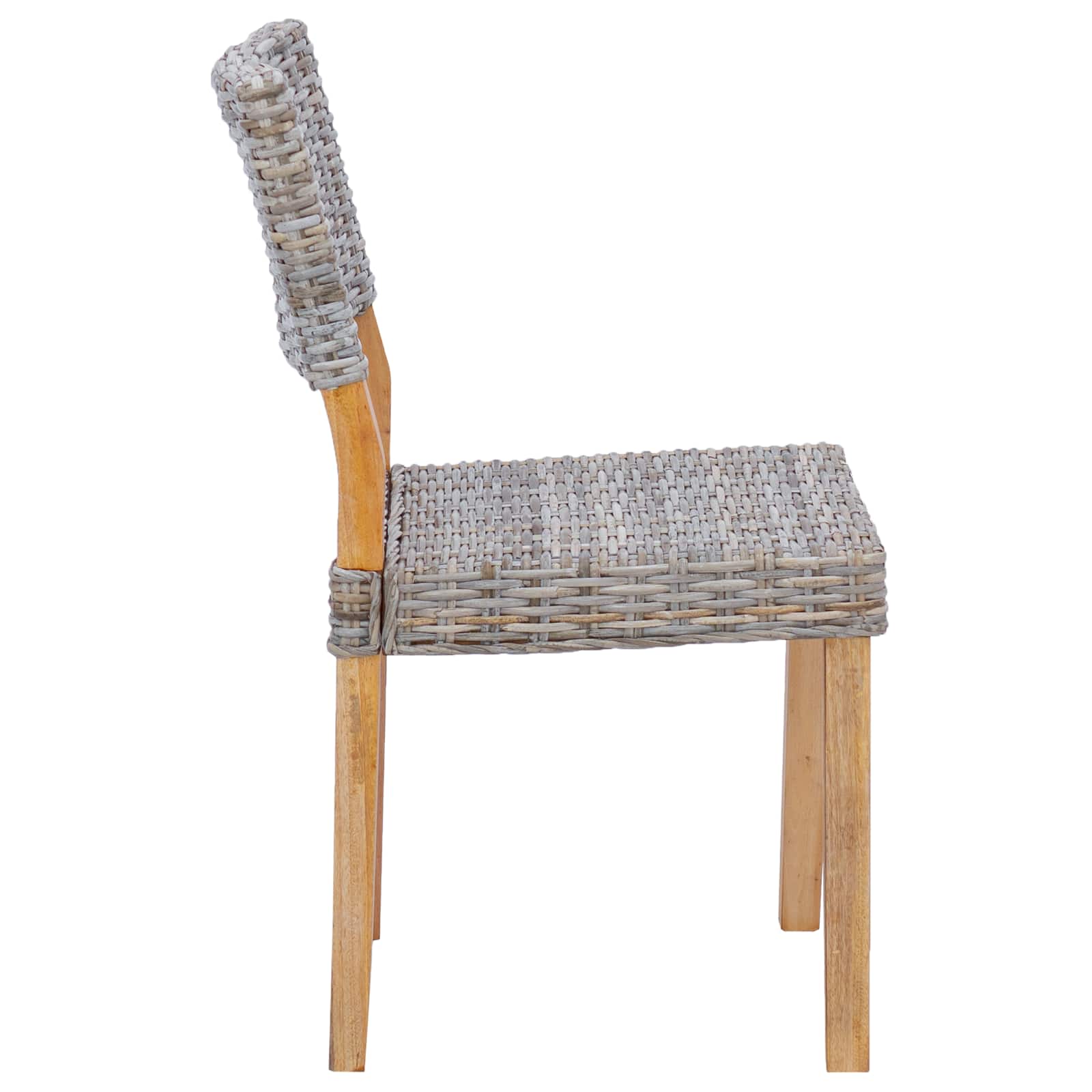 Spisestuestol 2 pcs Kubu Grå 46 x 55 x 84 cm Kubu rattan