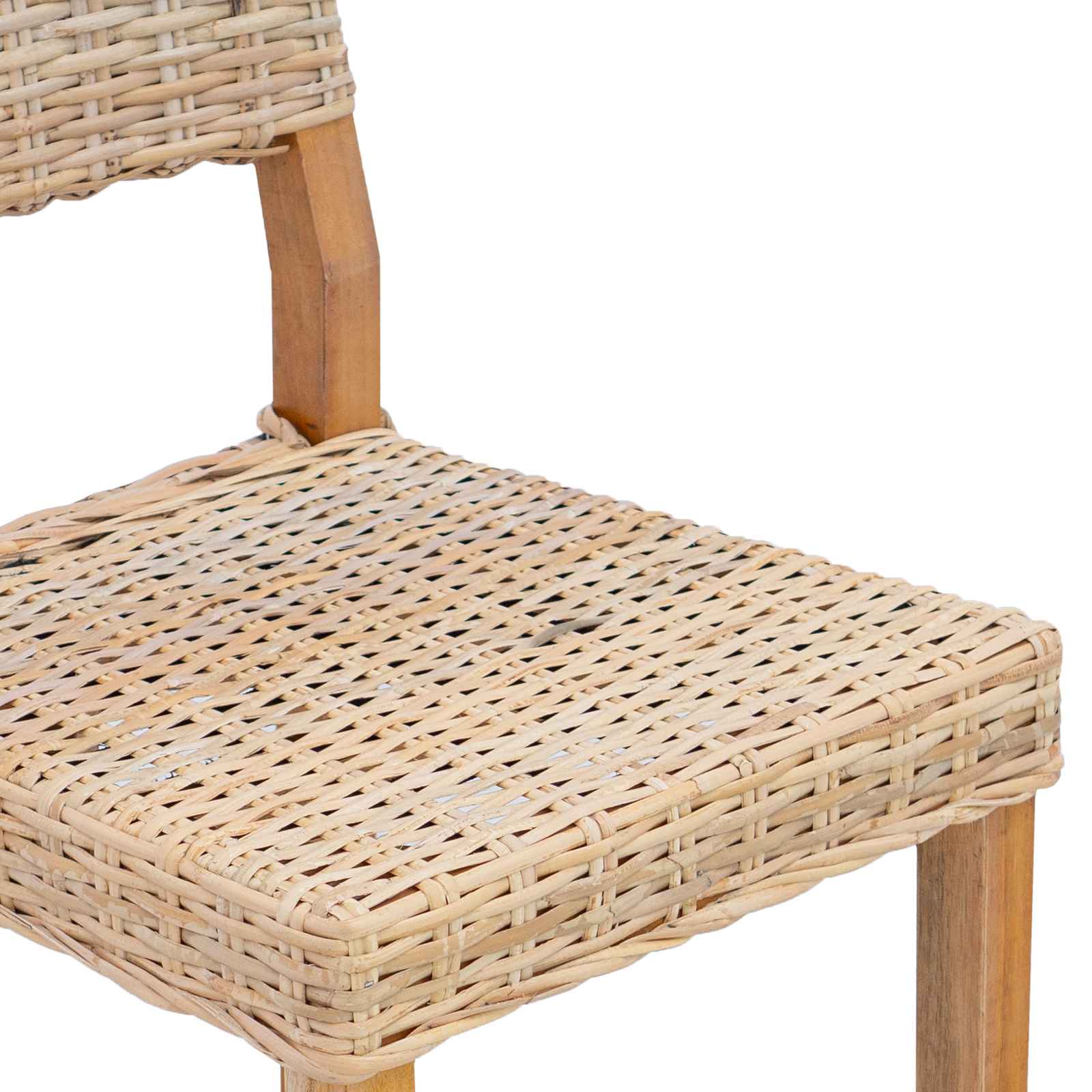 Spisestuestol 2 pcs Naturfarvet 46 x 55 x 84 cm Kubu rattan