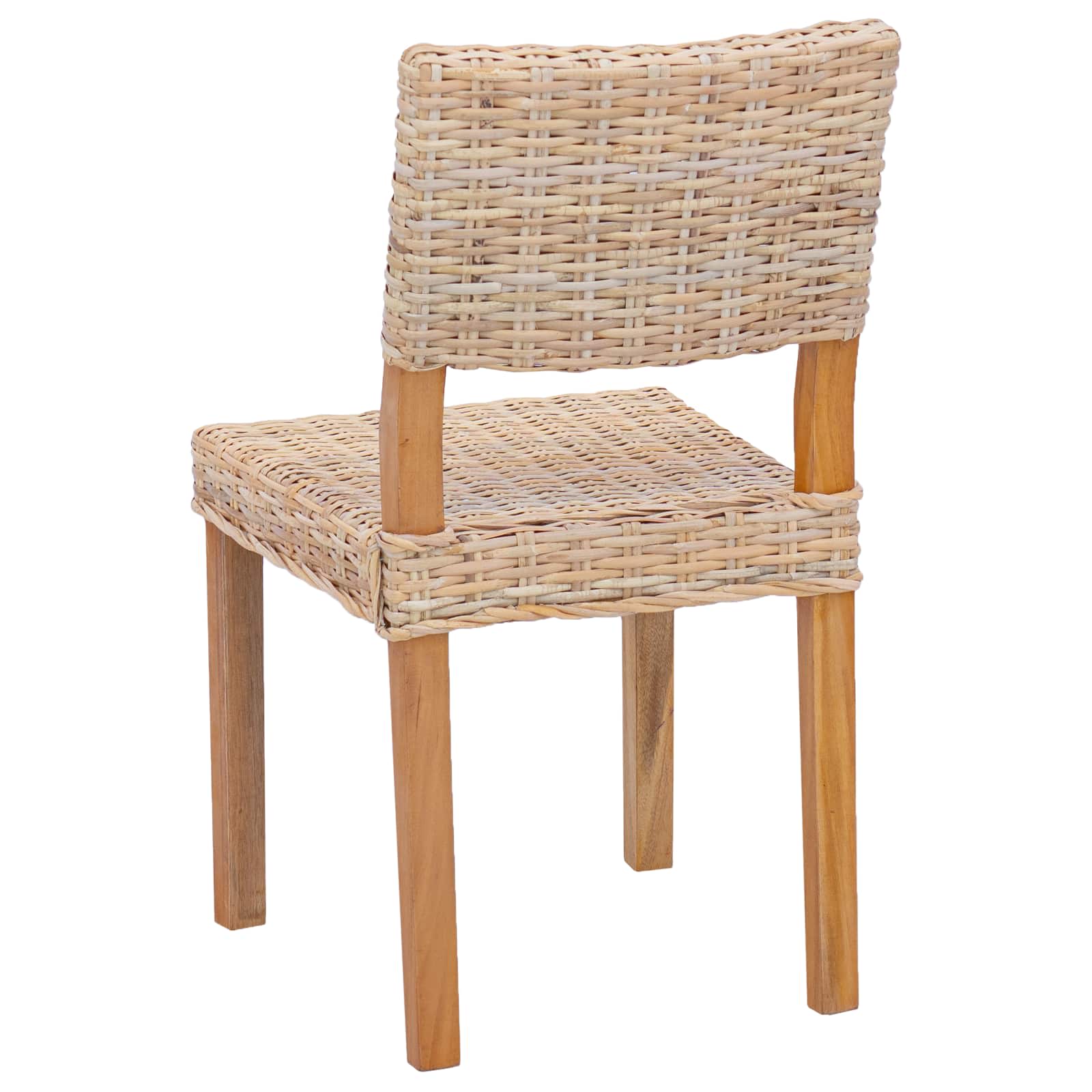 Spisestuestol 2 pcs Naturfarvet 46 x 55 x 84 cm Kubu rattan