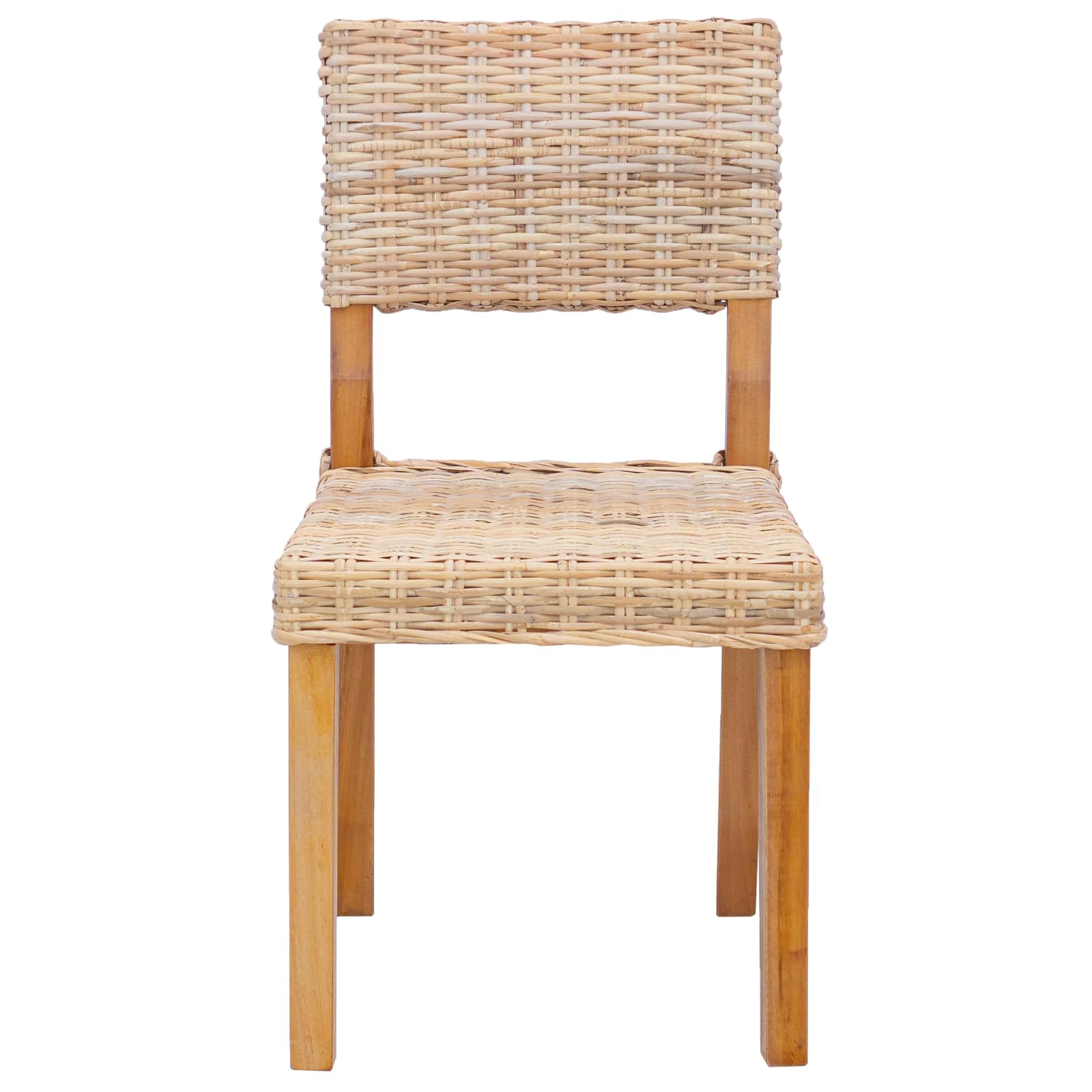 Spisestuestol 2 pcs Naturfarvet 46 x 55 x 84 cm Kubu rattan