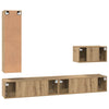 TV-møbelsæt 4 pcs artisan eg 30.5 x 30 x 110 cm Konstrueret træ