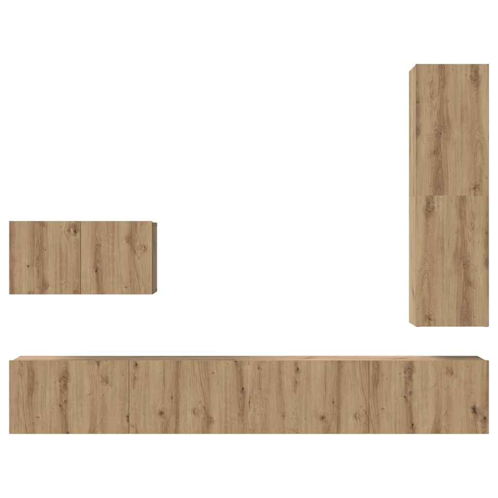 TV-møbelsæt 4 pcs artisan eg 30.5 x 30 x 110 cm Konstrueret træ