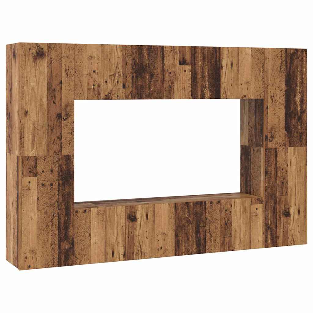 TV-møbelsæt 8 pcs Gammelt træ 60 x 30 x 30 cm Konstrueret træ