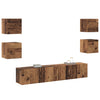 TV-skab 6 pcs Brun 160 x 30 x 30 cm Konstrueret træ