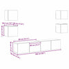 TV-skab 6 pcs Brun 160 x 30 x 30 cm Konstrueret træ