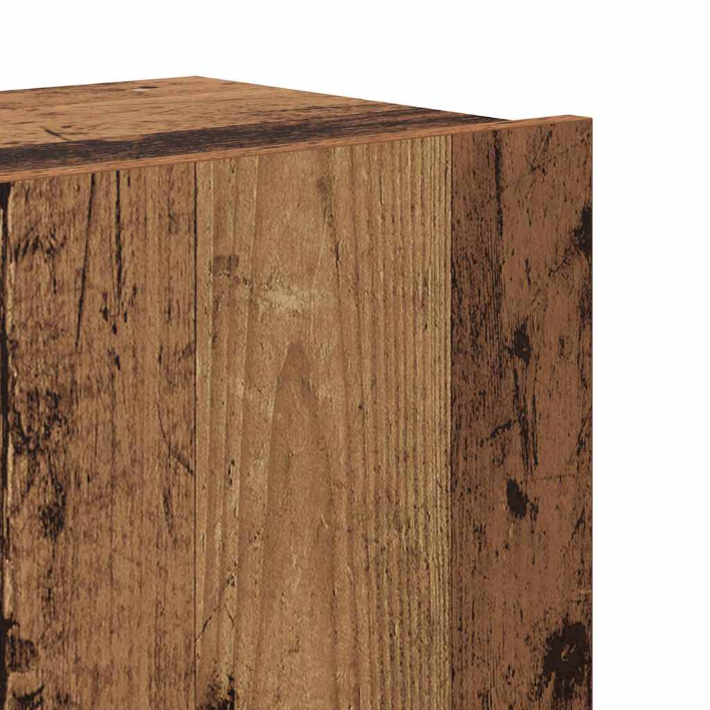 TV-møbelsæt Vægmonteret 6 pcs Gammelt træ 80 x 30 x 30 cm træ