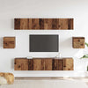 TV-møbelsæt Vægmonteret 6 pcs Gammelt træ 80 x 30 x 30 cm træ