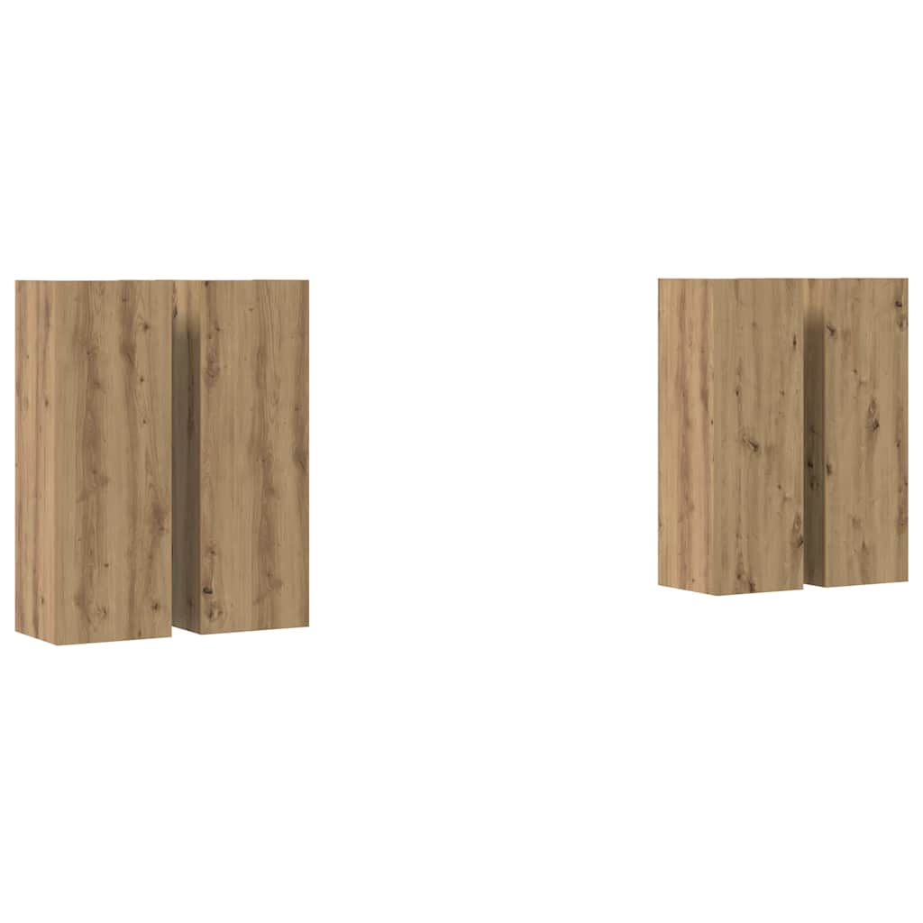 Tv-skabssæt 4 pcs artisan eg 30.5 x 30 x 90 cm Konstrueret træ
