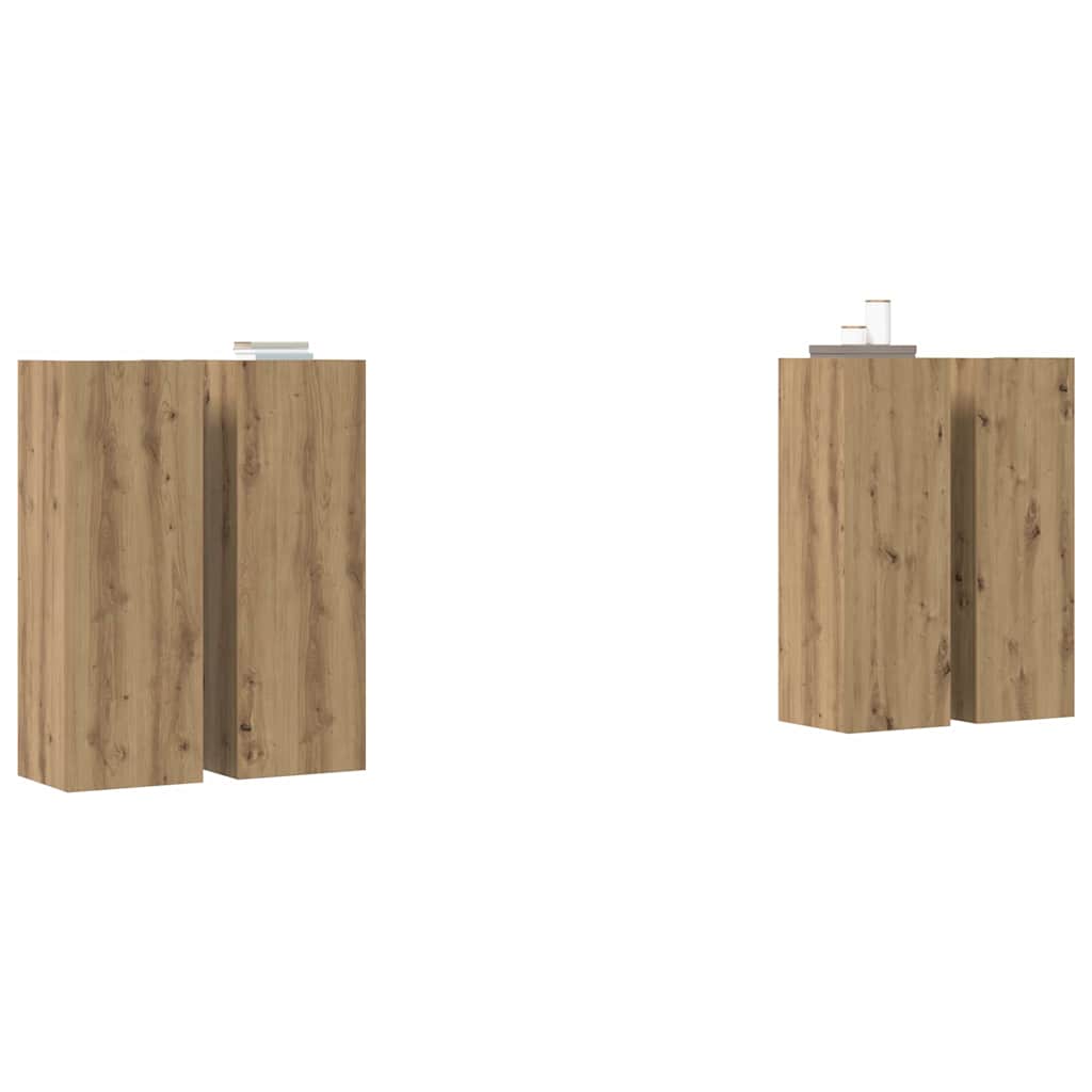 Tv-skabssæt 4 pcs artisan eg 30.5 x 30 x 90 cm Konstrueret træ