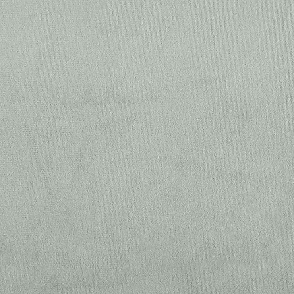 Hjørnesengramme med hovedgærde Lysegrå 90 x 200 cm Fløjl