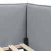 Hjørnesengramme med hovedgærde Lysegrå 100 x 200 cm Stof