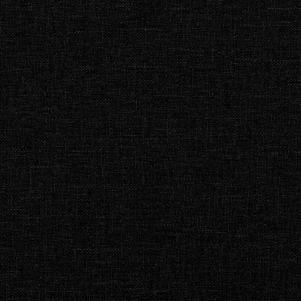 Hjørnesengramme med hovedgærde Sort 100 x 200 cm Stof