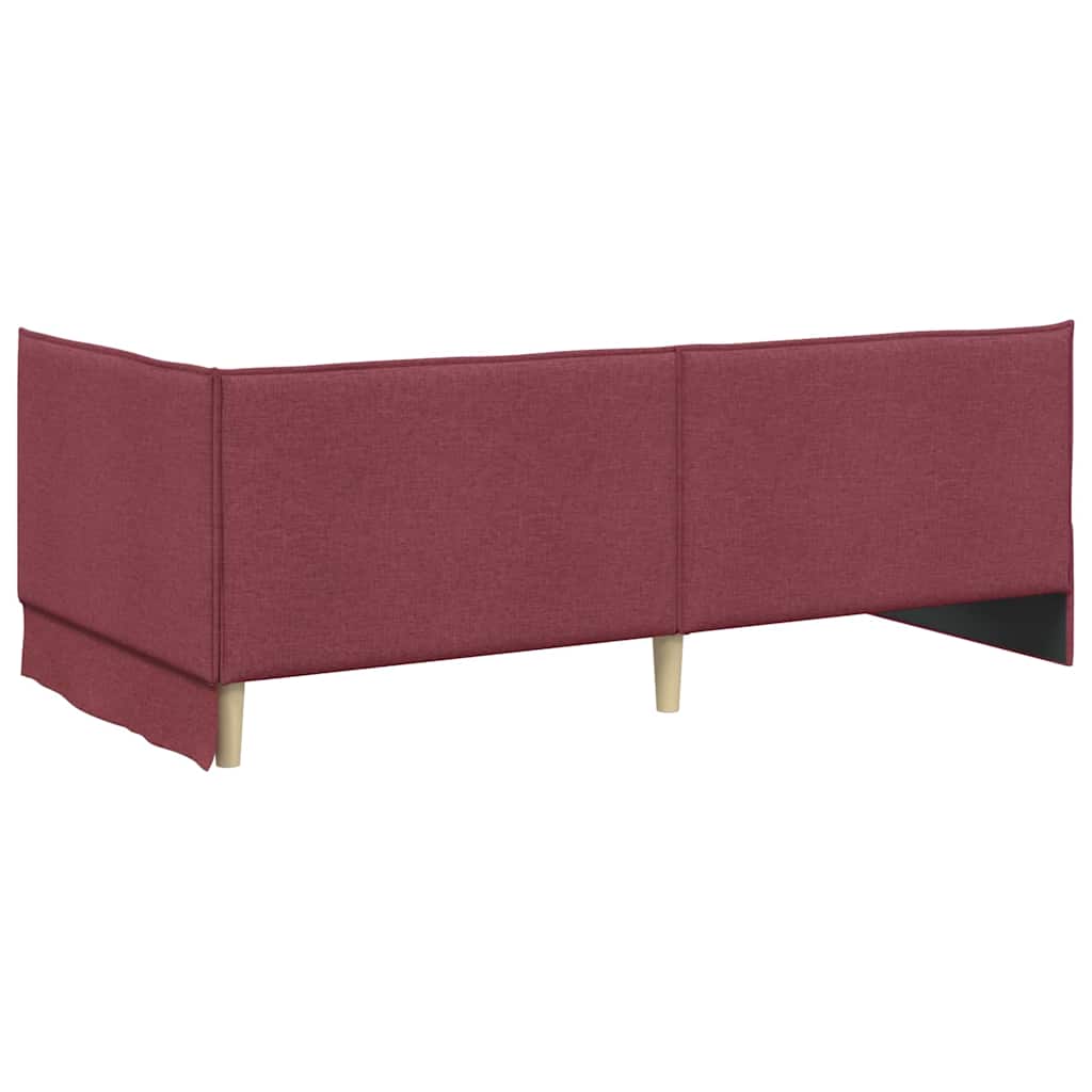 Hjørnesengramme med hovedgærde Vinrød 100 x 200 cm Stof