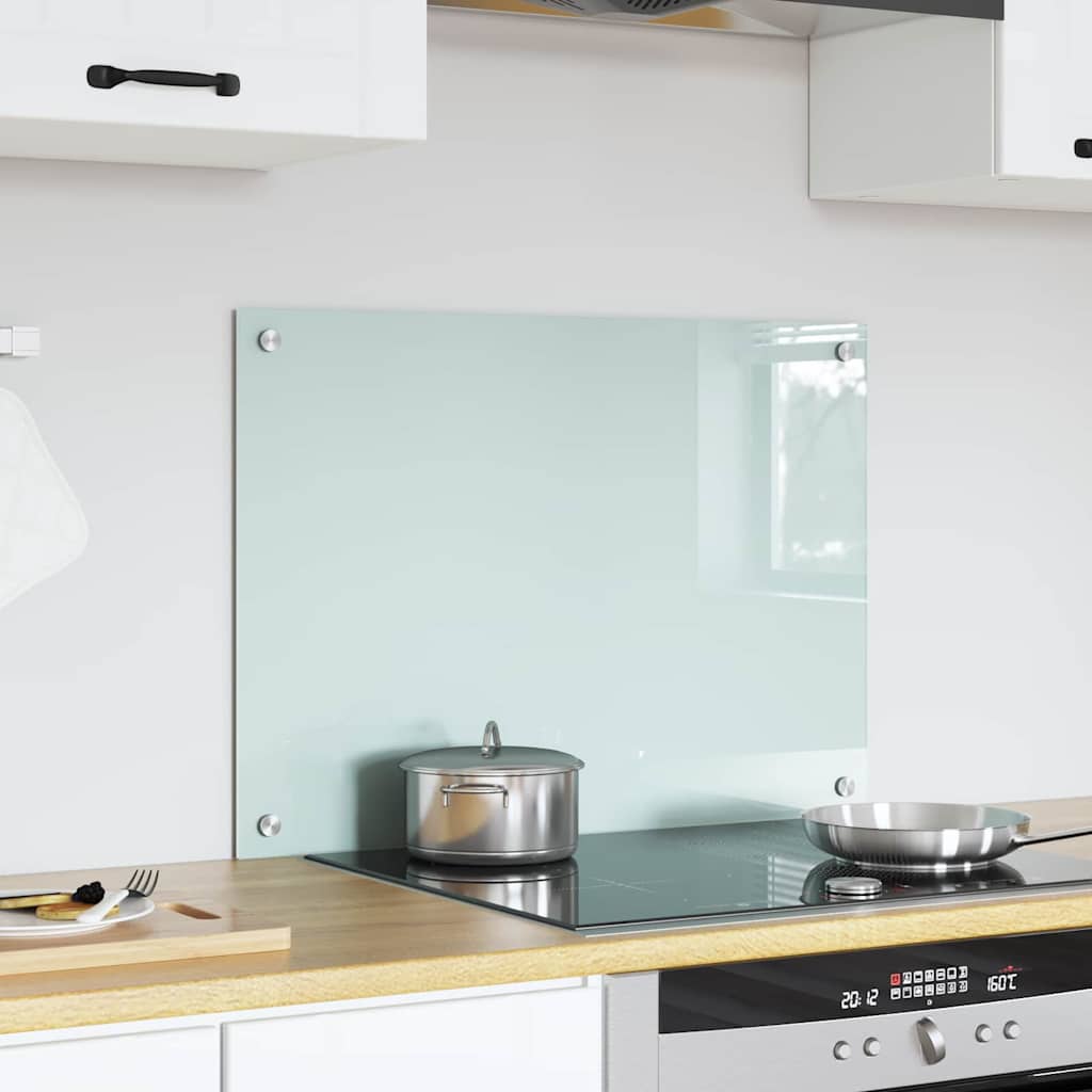Køkken bagvæg Hvid 70 x 50 cm hærdet glas