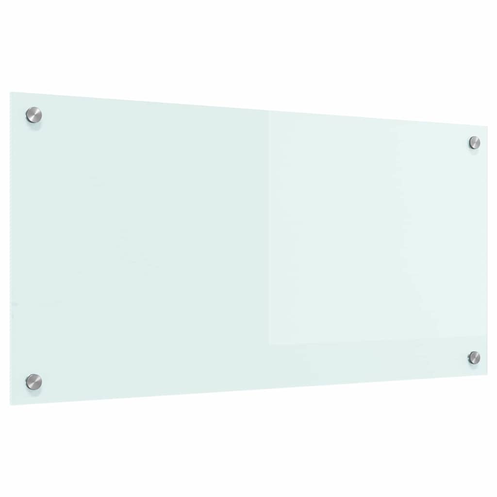 Køkken bagvæg Hvid 80 x 40 cm hærdet glas