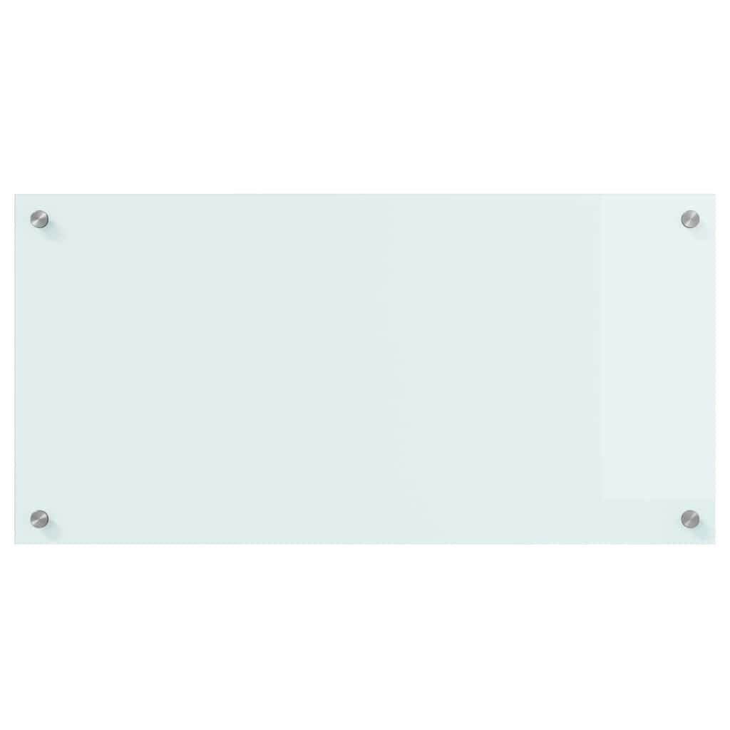 Køkken bagvæg Hvid 80 x 40 cm hærdet glas