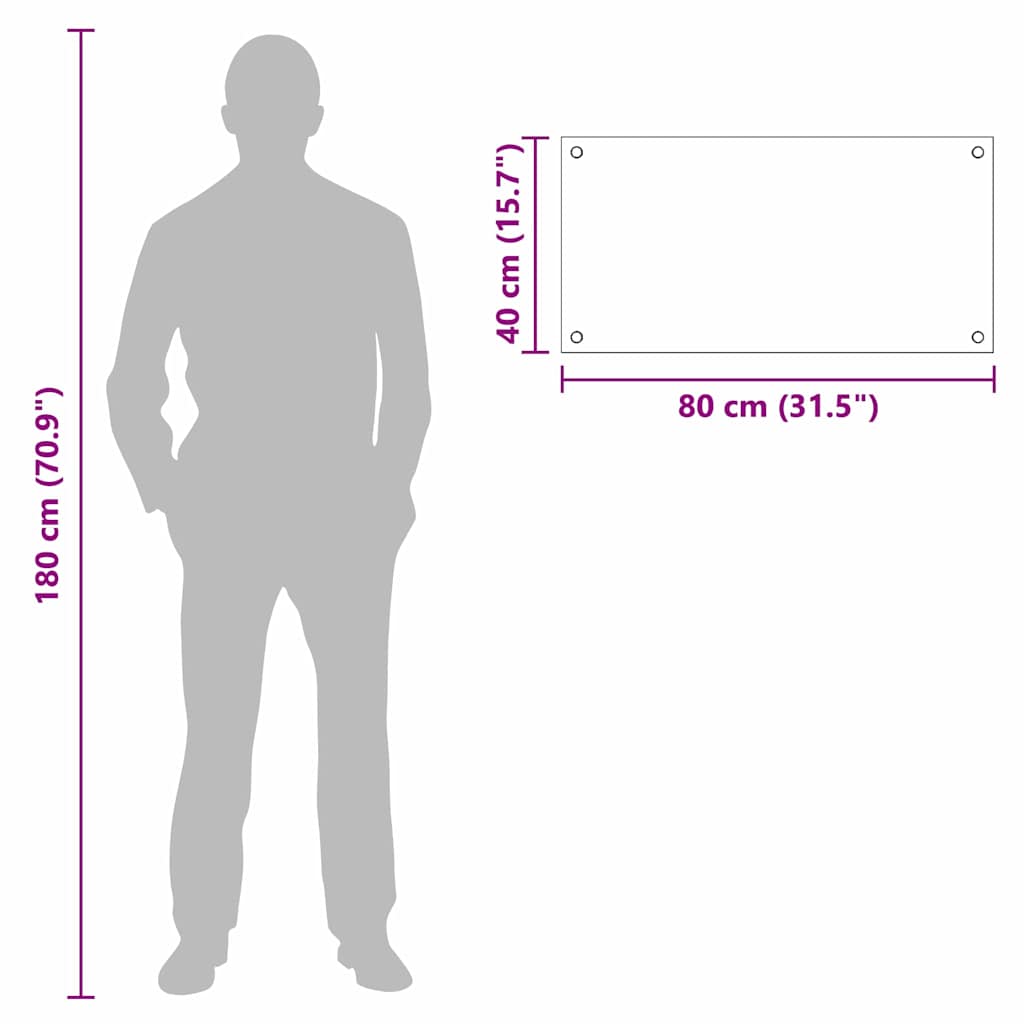 Køkken bagvæg Hvid 80 x 40 cm hærdet glas