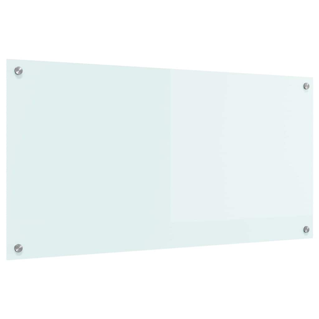 Køkken bagvæg Hvid 100 x 50 cm hærdet glas