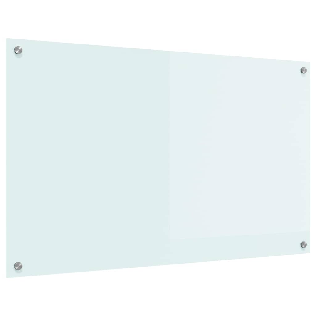 Køkken bagvæg Hvid 100 x 60 cm hærdet glas