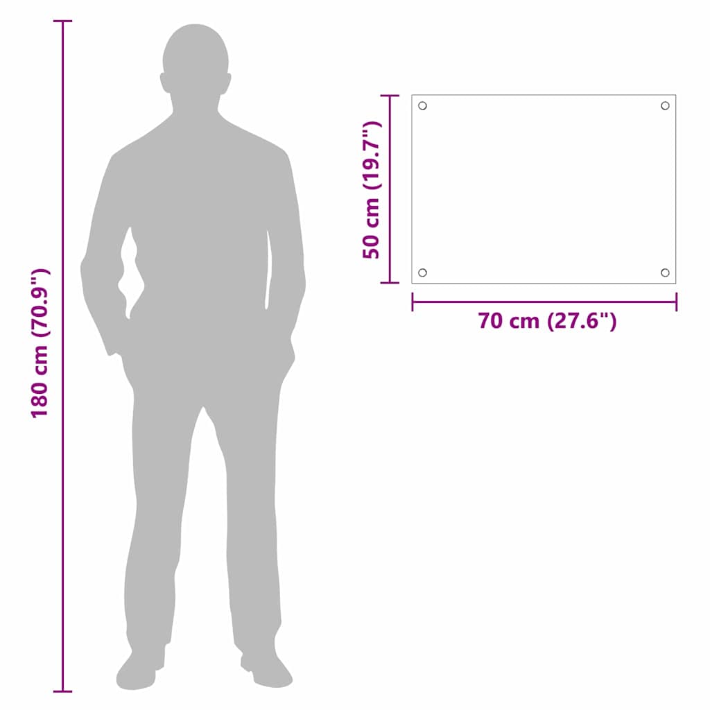 Køkken bagvæg Transparent 70 x 50 cm hærdet glas