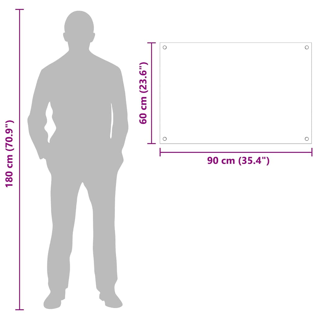 Køkken bagvæg Transparent 90 x 60 cm hærdet glas