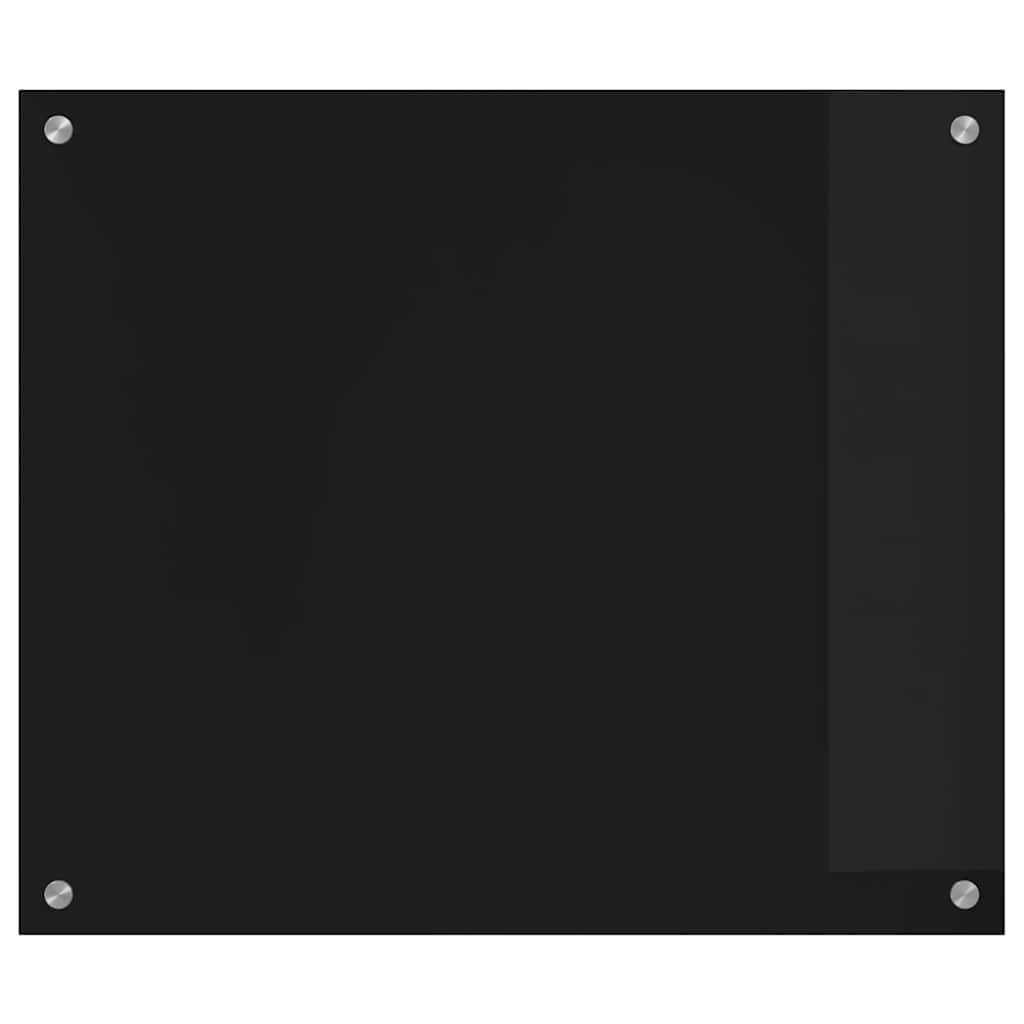 Køkken bagvæg Sort 70 x 60 cm hærdet glas