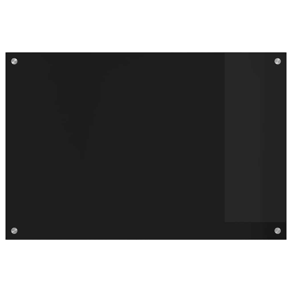 Køkken bagvæg Sort 90 x 60 cm hærdet glas