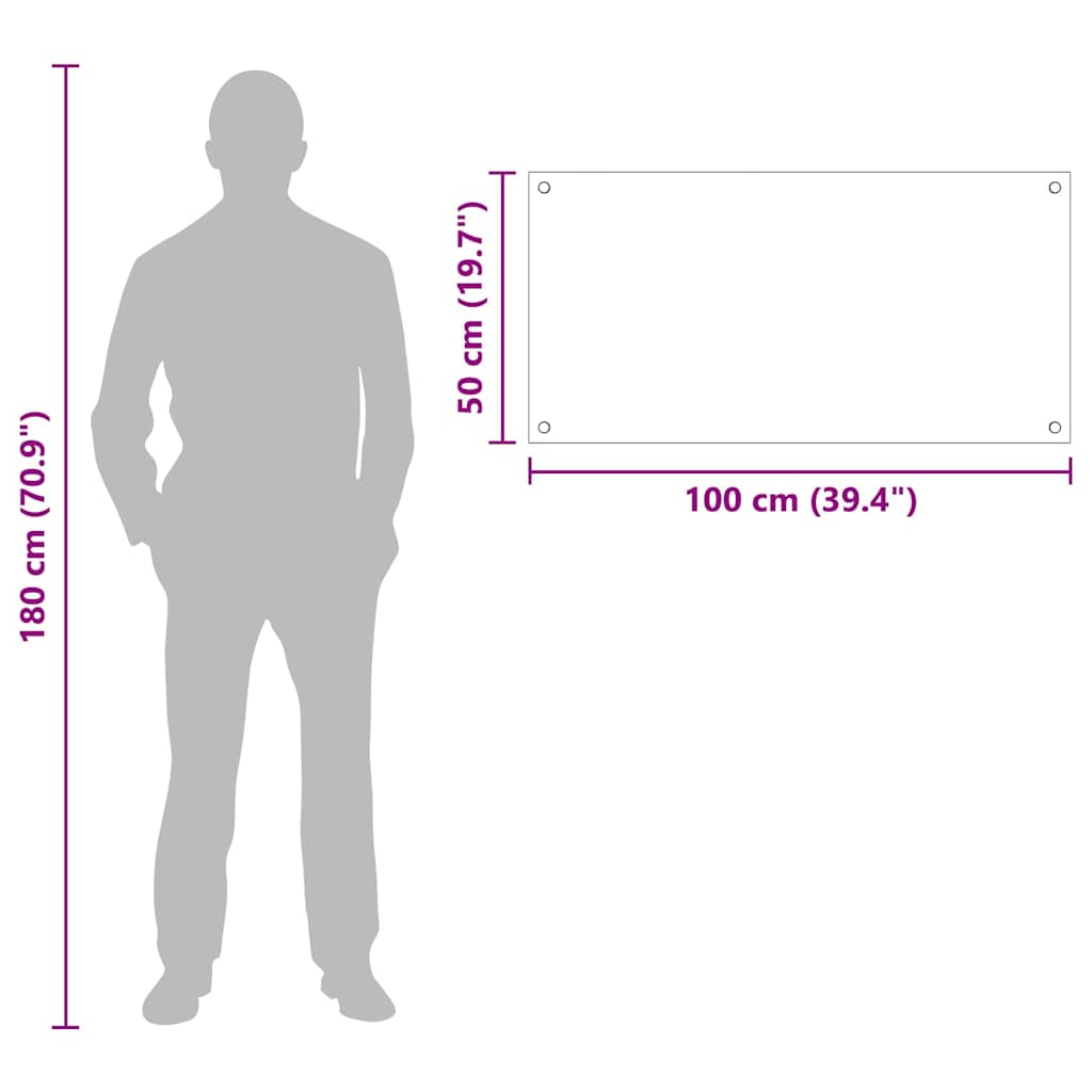 Køkken bagvæg Sort 100 x 50 cm hærdet glas